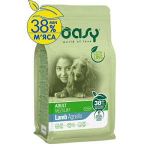 Сухой корм для собак OASY LIFESTAGE Adult Medium ягненок 3 кг (8053017349046)