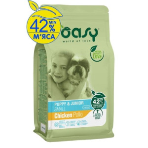 Сухой корм для собак OASY LIFESTAGE Puppy&amp;Junior Small курица 1 кг (8053017348780)