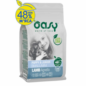 Сухой корм для собак OASY One Animal Protein PUPPY Small/Mini с ягненком 2.5 кг (8053017348452)