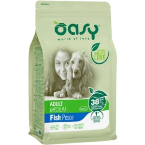 Сухой корм для собак OASY LIFESTAGE Adult Medium рыба 12 кг (8054329510162)