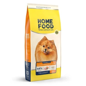 Сухий корм для собак Home Food ADULT MINI Healthy Skin And Shiny Coat з індичкою та лососем 10 кг (4820235020378)