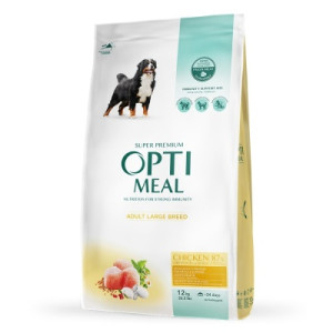 Сухой корм для собак Optimeal для крупных пород со вкусом курицы 12 кг (4820083905544)