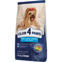 Сухой корм для собак Club 4 Paws Premium для малых и миниатюрных пород с лососем 14 кг (4820269145740)