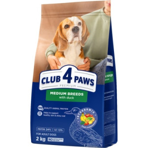 Сухий корм для собак Club 4 Paws Premium для середніх порід з качкою 2 кг (4820269144644)