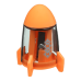 Чинка з ластиком SPACESHIP з контейнером, 1 отв. пл. корпус, 1 шт в бліс, KIDS Line ZIBI (ZB.5526-1)