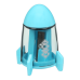 Чинка з ластиком SPACESHIP з контейнером, 1 отв., пласт. корпус, асорті, KIDS Line ZIBI (ZB.5526)