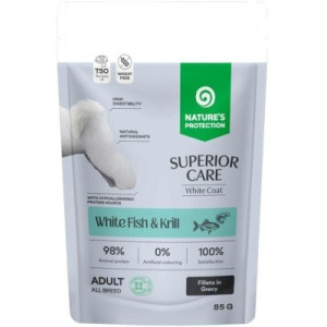 Вологий корм для собак Nature's Protection Superior Care White Dogs Grain Free Adult All White Fish and Krill 85 г (NPSC70465)