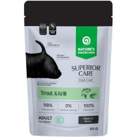 Влажный корм для собак Nature's Protection Superior Care Dark Coat Grain Free Adult Trout and Krill 85 г (NPSC70467)