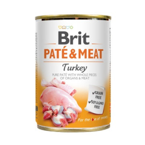 Вологий корм для собак Brit Care Pate and Meat для дорослих собак з індичкою (8595602557479)