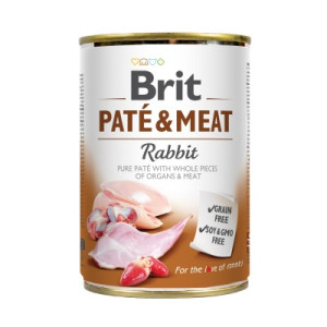 Вологий корм для собак Brit Care Pate and Meat для дорослих собак з кроликом (8595602557455)