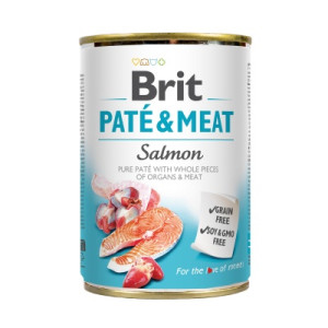 Влажный корм для собак Brit Care Pate and Meat для взрослых собак с лососем (8595602557462)