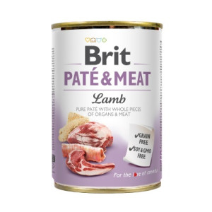 Вологий корм для собак Brit Care Pate and Meat для дорослих собак з ягням (8595602557431)
