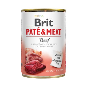 Вологий корм для собак Brit Care Pate and Meat з яловичиною (8595602557400)