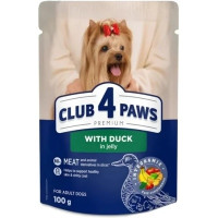 Влажный корм для собак Club 4 Paws Premium для миниатюрных и малых пород с уткой в желе 100 г (4820269143265)