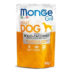 Влажный корм для собак Monge Dog Grill с курицей и индейкой 100 г (8009470013116)