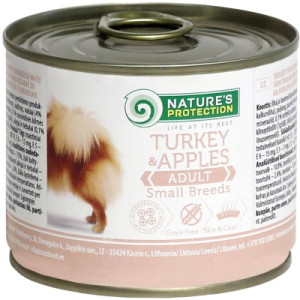 Консервы для собак Nature's Protection Adult Small Breeds Turkey&amp;Apples 200 г (KIK24520)
