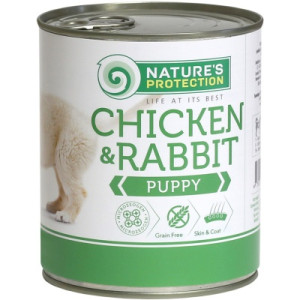 Консервы для собак Nature's Protection Puppy Chicken&amp;Rabbit 800 г (KIK45091)