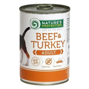Консервы для собак Nature's Protection Adult Beef&amp;Turkey 400 г (KIK45097)