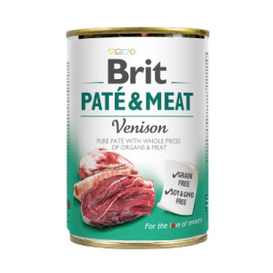 Консервы для собак Brit Pate and Meat со вкусом оленины и курицы 400 г (8595602530328)