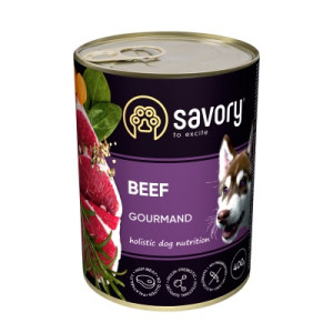 Консервы для собак Savory Dog Gourmand говядина 400 г (4820232630433)