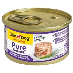Консервы для собак GimDog Pure Delight для миниатюрных пород с курицей и тунцом 85 г (4002064513164)