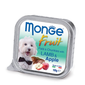 Консервы для собак Monge DOG FRUIT ягненок с яблоком 100 г (8009470013222)