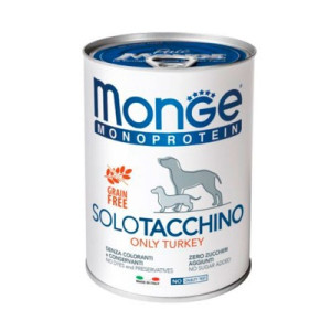 Консервы для собак Monge Dog Solo 100% индейка 400 г (8009470014229)