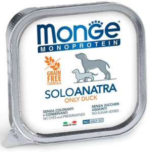 Консервы для собак Monge Dog Solo 100% утка 150 г (8009470014182)