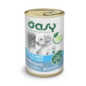 Консервы для собак OASY One Protein Formula Puppy &amp; Junior Medium/Large с ягненком 400 г (8053017344485)