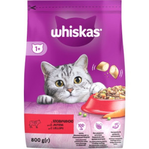 Сухой корм для кошек Whiskas с говядиной 800 г (5998749144145/5900951294013)