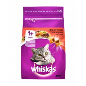 Сухой корм для кошек Whiskas с говядиной 300 г (5900951356902)