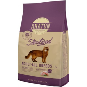 Сухой корм для кошек ARATON STERILISED Adult All Breeds 1.5 кг (ART47472)