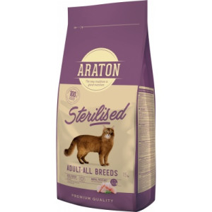 Сухой корм для кошек ARATON STERILISED Adult All Breeds 15 кг (ART47473)