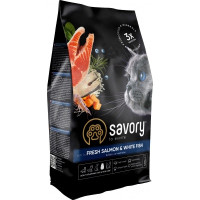 Сухой корм для кошек Savory Adult Cat Gourmand Fresh Salmon and White Fish 400 г (4820232630013)