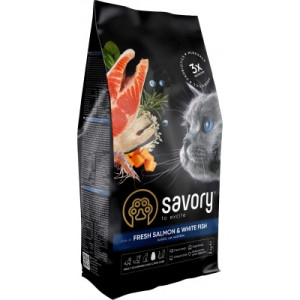Сухой корм для кошек Savory Adult Cat Gourmand Fresh Salmon and White Fish 2 кг (4820232630020)