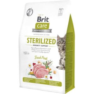 Сухой корм для кошек Brit Care Cat GF Sterilized Immunity Support с свининой 400 г (8595602565061)
