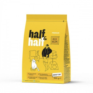 Сухий корм для кішок Half&amp;Half з яловичиною 300 г (4820261920956)