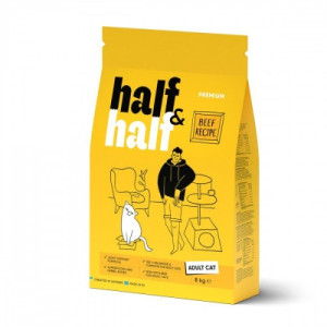 Сухий корм для кішок Half&amp;Half з яловичиною 8 кг (4820261920857)
