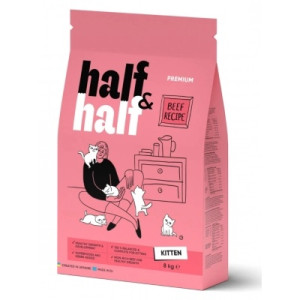Сухий корм для кішок Half&amp;Half для кошенят з яловичиною 8 кг (4820261920796)