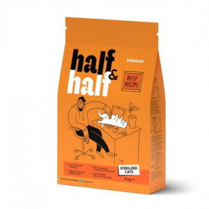 Сухий корм для кішок Half&amp;Half для стерилізованих з яловичиною 8 кг (4820261920819)