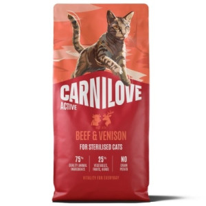 Сухий корм для кішок Carnilove Active Beef &amp; Venison Sterilised 6 кг (8595602581719)