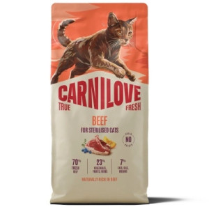 Сухой корм для кошек Carnilove True Fresh Beef Sterilised 6 кг (8595602582181)