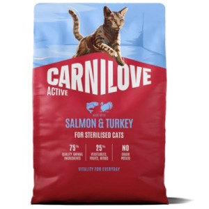 Сухий корм для кішок Carnilove Active Salmon &amp; Turkey Sterilised 2 кг (8595602581559)
