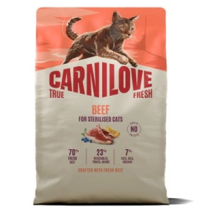 Сухой корм для кошек Carnilove True Fresh Beef Sterilised 2 кг (8595602582174)