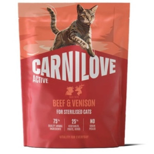 Сухий корм для кішок Carnilove Active Beef &amp; Venison Sterilised 400 г (8595602581672)