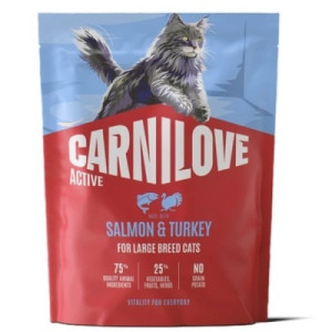 Сухий корм для кішок Carnilove Active Salmon &amp; Turkey Large Breed 400 г (8595602581627)