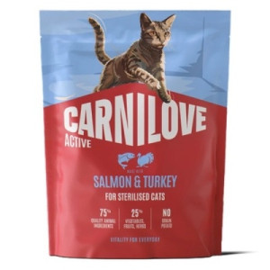 Сухий корм для кішок Carnilove Active Salmon &amp; Turkey Sterilised 400 г (8595602581528)