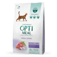Сухой корм для кошек Optimeal для взрослых с вкусом утки 4 кг (B1840701)