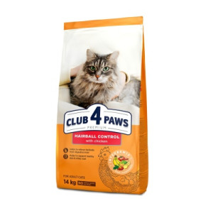 Сухой корм для кошек Club 4 Paws Премиум. С эффектом выведения шерсти 14 кг (4820083909337)