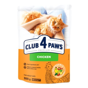 Сухой корм для кошек Club 4 Paws Премиум. С вкусом курицы 300 г (4820083909795)